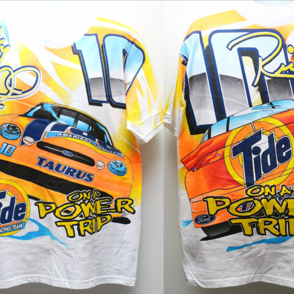 90's RICKY RUDD #10 Tide Racing All-Over-Print Tee
